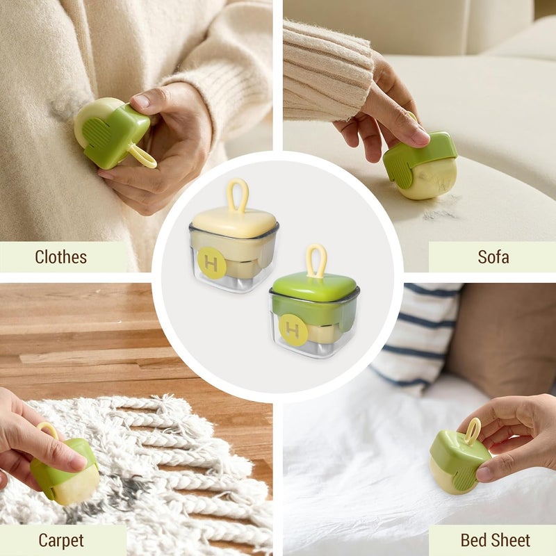 SWIUKPHE Mini Lint Roller, Washable Sticky Roller, Reusable Lint Remover, Portable Pet Hair Remover for Clothes, Travel Household (Green) - Image 2