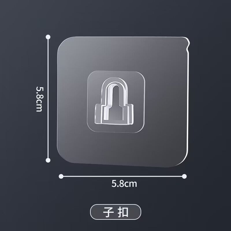 Strong female buckle buckle non-perforated letter buckle seamless hook plastic transparent retainer hook hook hook hook Sub-buckle/single piece transparent