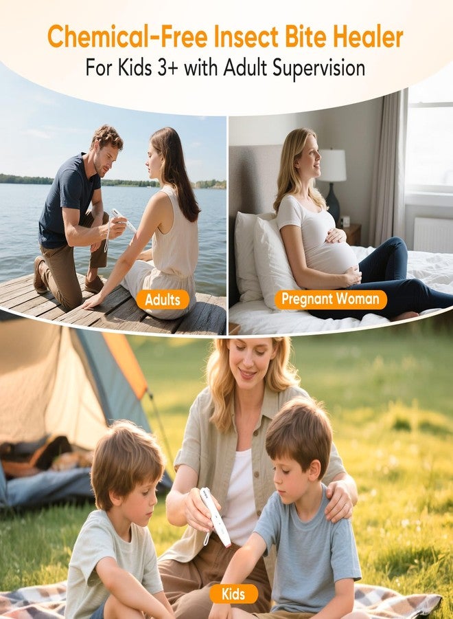AUSLKA أوسلكا لتخفيف لدغات الحشرات واللسعات، قلم تخفيف حكة لدغات الحشرات، جهاز قابل لإعادة الشحن لتخفيف لدغات البعوض، أداة مص للبعوض - Image 5