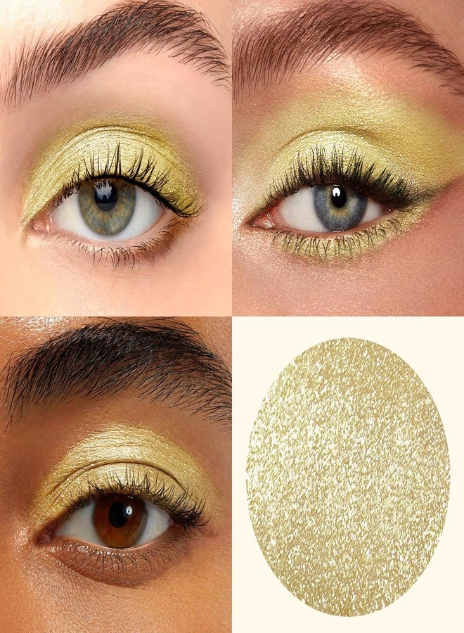Hotiary Glitter Liquid Eyeshadow, Metallic Glitter Shimmer Sparkling Eye Shadow, Long Lasting Waterproof High Pigments Sparkle Eye Makeup Kit, Metals Gloss Eyeliner Pen(Gold Cream) - Image 3