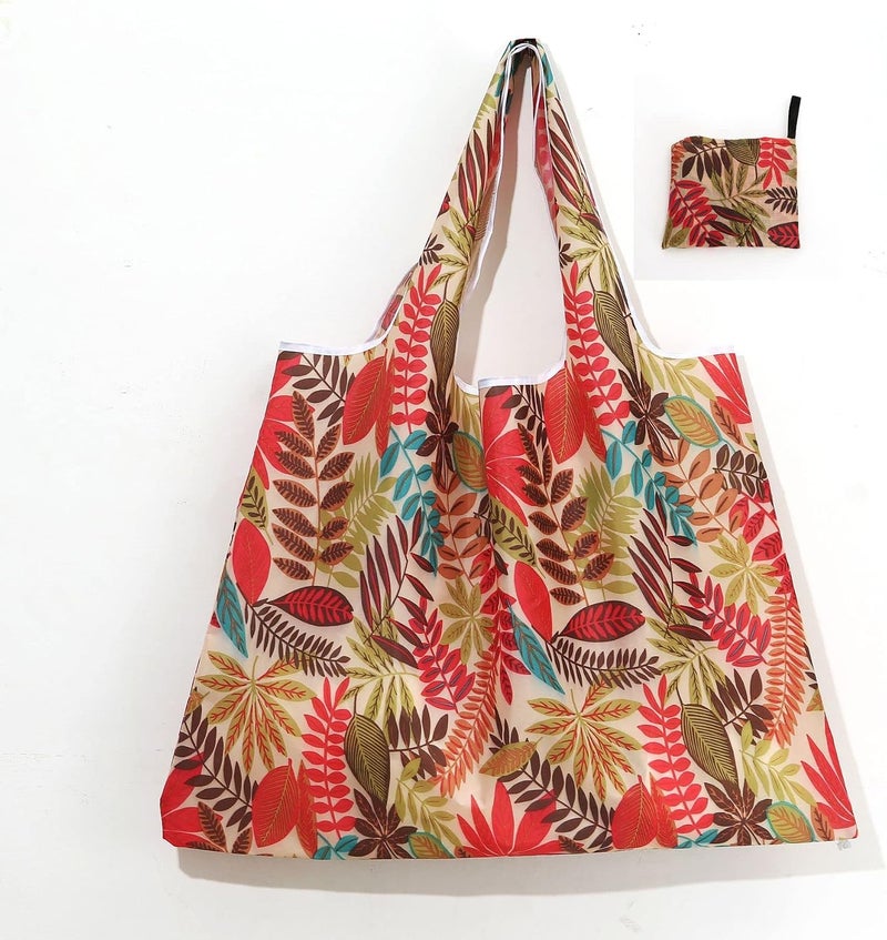 KOOPAO Reusable Grocery Shopping Bags, Foldable and Ripstop Shopping Bags, X-Large Groceries Bags Machine Washable Tote Bag - Image 3