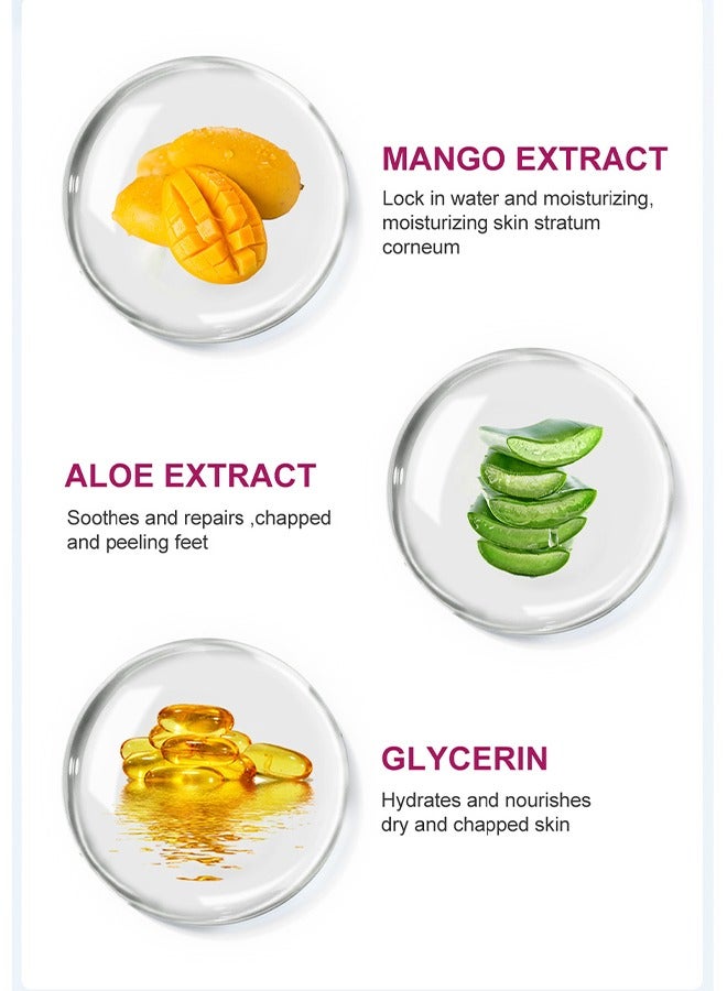 RtopR Mango Soft Nourishing Foot Mask, Provides a Treatment To Remove Dead, Dark Yellow Complexion, Dry, and Calloused Skin, Effectively Improve Rough and Crack Foot Skin, Safe To Use On Everyone 1 Pair - Image 3