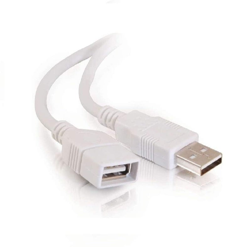 BigPlayer USB 2.0 Male A to Female A Extension Cable 1.5M Super Speed 5Gbps for Printer, PC, External Hard Drive, LED/LCD TV USB Ports White - Image 1