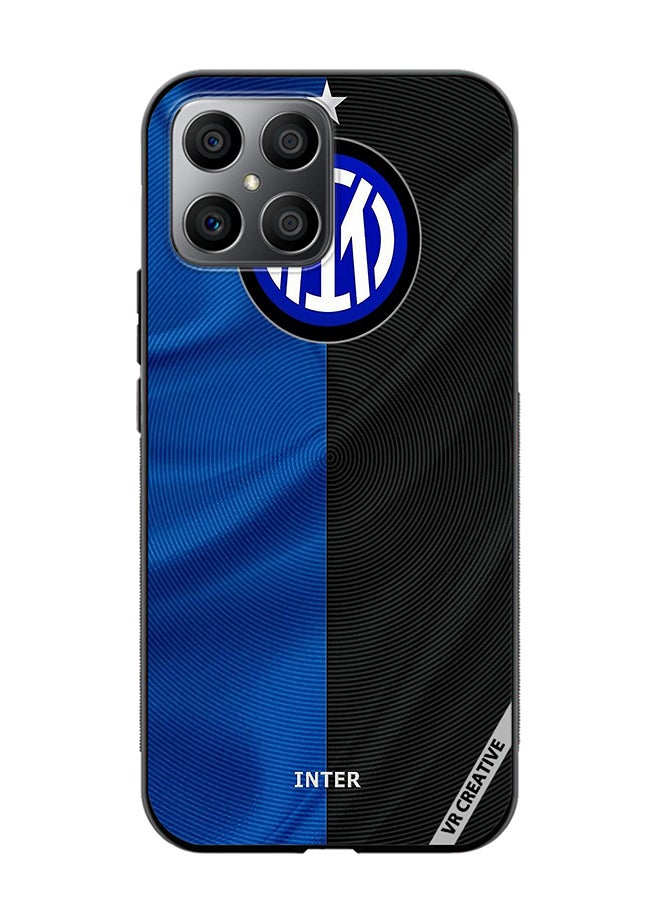 VR CREATIVE Protective Case Cover For Honor X8 Inter Milan Logo Design Multicolour