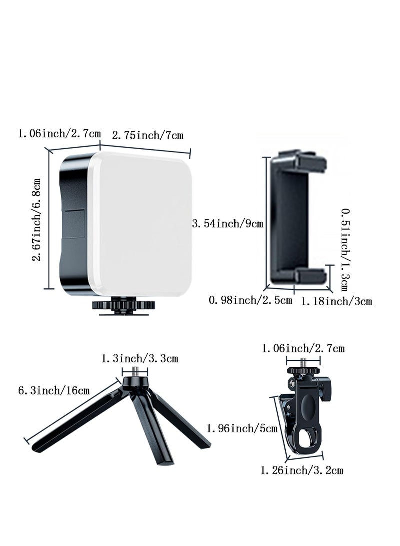 Rectangle Selfie Light with Tripod Stand, LED Light Phone Tripod Portable Phone Holder for iPhone Android Laptop Tablet Video Conference Lighting YouTube Makeup TIK Tok Live Stream  - Image 2