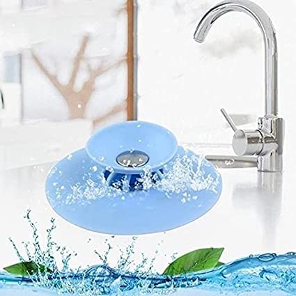 EsselkayCreative 2-in-1 Home Bathroom Kitchen Silicone Sewer Sink Bathtub Wash-Basin Sealer Cover Drainer Water Stopper with Hair Catcher - Image 3