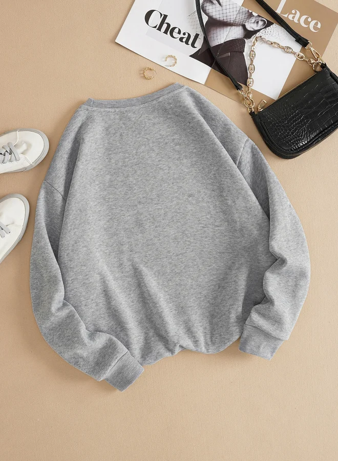 Take Two Take Two Girls Slogan Print Long Sleeve Sweatshirt