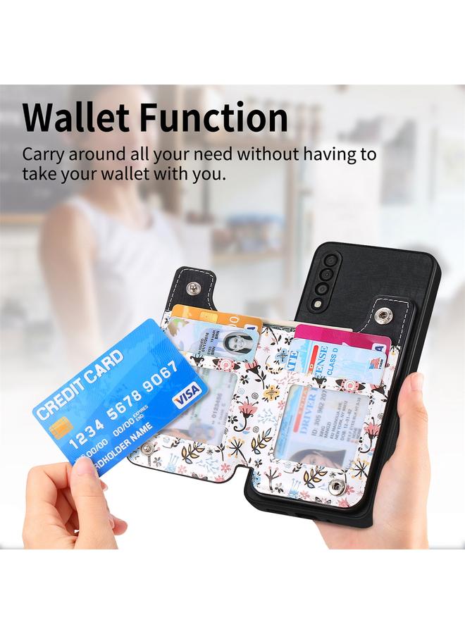 S-TOP Case For Samsung Galaxy A50 Retro Painted Zipper Wallet Back Phone Case - Image 3