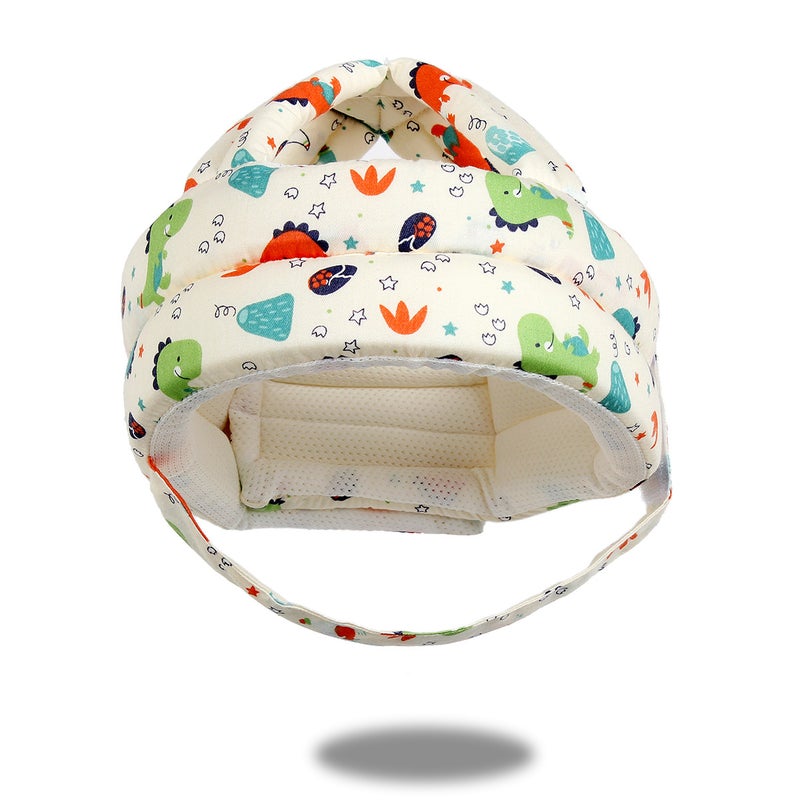Baby Safety Helmet Soft Protective Headgear orange little dinosaur  - Image 1