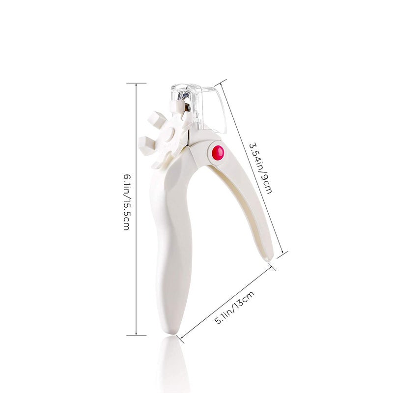 FVVMEED New Nail Art Nail Edge Clipper Cutter Nail Edge Clipper Cutter Acrylic Gel Stainless Steel False Nails Cutter Adjustable Nail Tip Cutter French Manicure Edge Trimmer Pedicure Salon Tool - Image 3