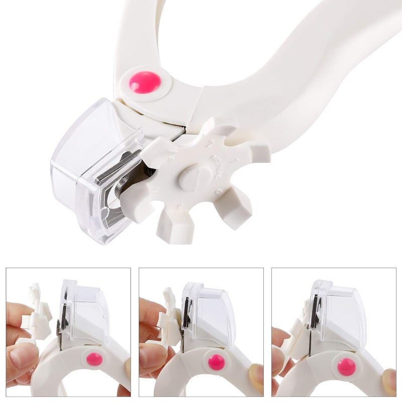 FVVMEED New Nail Art Nail Edge Clipper Cutter Nail Edge Clipper Cutter Acrylic Gel Stainless Steel False Nails Cutter Adjustable Nail Tip Cutter French Manicure Edge Trimmer Pedicure Salon Tool - Image 5