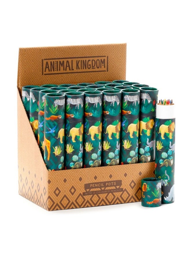 Puckator وعاء أقلام الحيوانات، أقلام تلوين للأطفال، مجموعة قرطاسية، منظم مكتب، مستلزمات فنون الأطفال، قطعة واحدة - Image 2