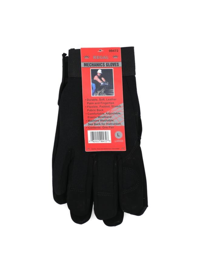 Regal Tools Mechanics Gardening Gloves Black Large  - Image 1