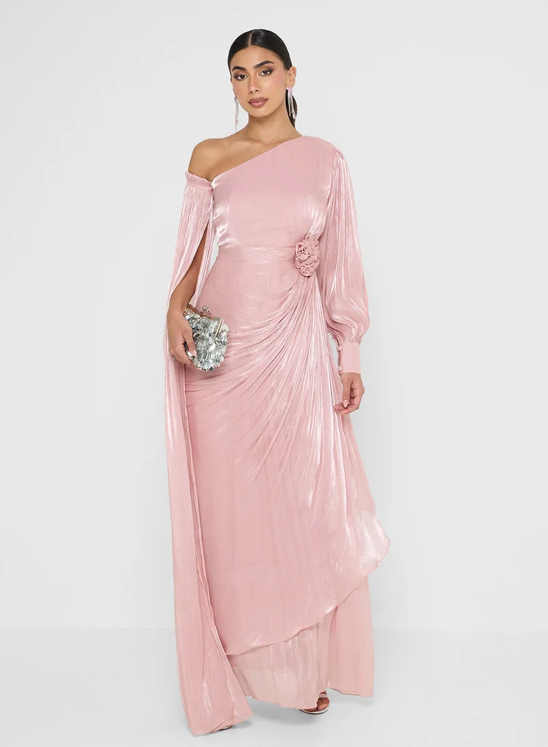 جولدن ابل Asymmetrical Detailed Maxi Dress