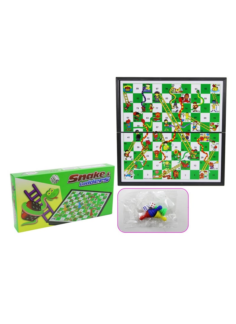 Generic - مجموعة لعبة الثعبان والسلم الكلاسيكية بحجم صغير 32×16 سم - Image 1