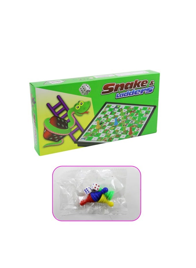 Generic - مجموعة لعبة الثعبان والسلم الكلاسيكية بحجم صغير 32×16 سم - Image 1