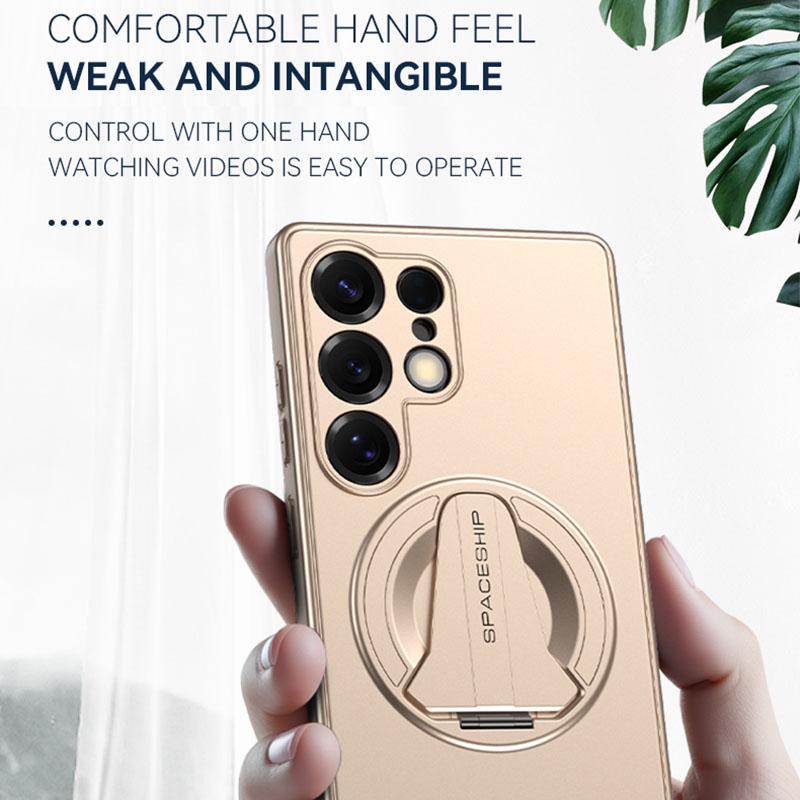 erorex For Samsung Galaxy S25 Ultra 5G Spaceship MagSafe Folding Holder Phone Case(Silver White) - Image 3