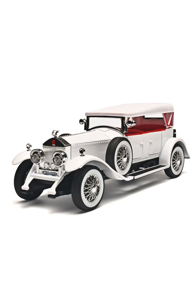 1:24 Scale Phantom I Vintage Car Alloy Model Collectible Decorative Item with Sound and Light Function and Backspin Feature - A Gift for Boys - Image 1