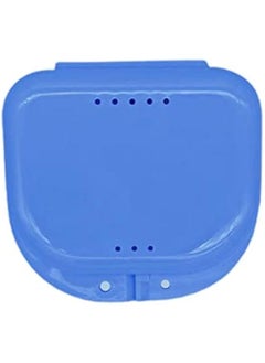 Generic Orthodontic Retainer Case, Denture Case, Dental Aligner Box Food-grade Material Anti-scratch Oral Supplies Mouth Guard Brace Teeth Mouth Tray Retainer Case for Teeth Blue  - Image 1