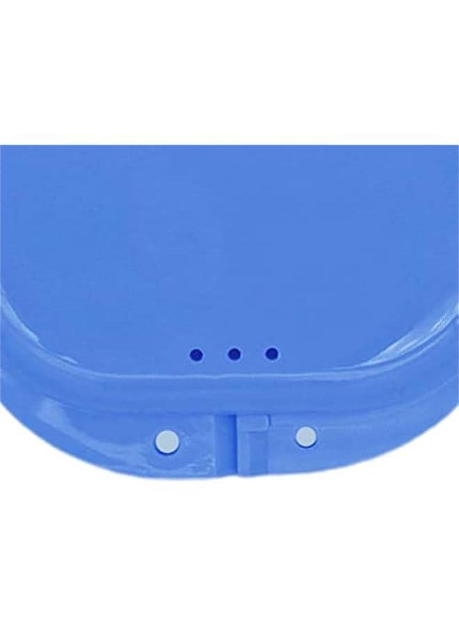 Generic Orthodontic Retainer Case, Denture Case, Dental Aligner Box Food-grade Material Anti-scratch Oral Supplies Mouth Guard Brace Teeth Mouth Tray Retainer Case for Teeth Blue  - Image 3