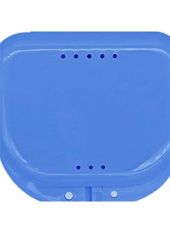 Generic Orthodontic Retainer Case, Denture Case, Dental Aligner Box Food-grade Material Anti-scratch Oral Supplies Mouth Guard Brace Teeth Mouth Tray Retainer Case for Teeth Blue  - Image 4