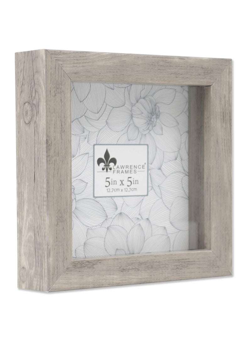 Lawrence Frames Lawrence Frames Shadow Box Frame 5x5 Natural Gray 