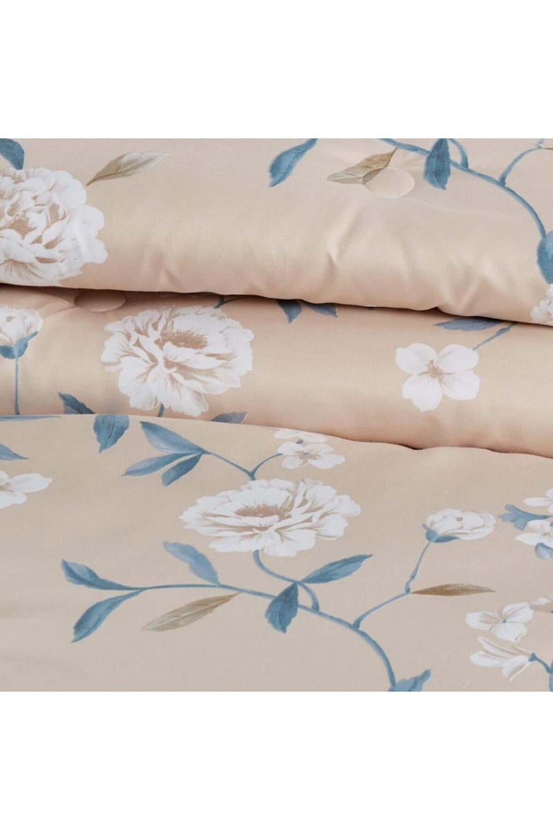 ميلين طقم مفرش سرير صيفي مفرد ونص - 4 قطع - يناسب سرير بمقاس 200x120 - ليتون - بيج فاتح - بيج غامق - Image 5