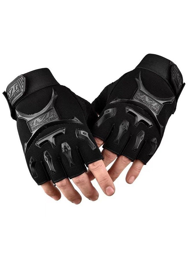 KUAZIVI Anti-Slip Cycling Gloves Gym Weight Lifting Body Building Exercise Workout Semi Finger Gloves - Image 2