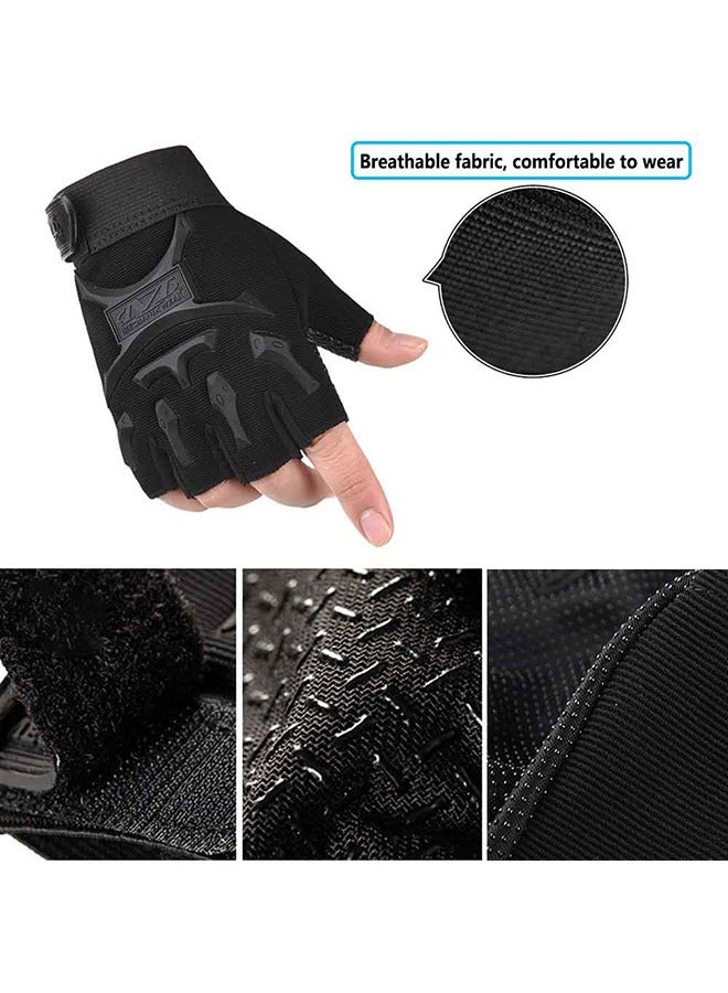 KUAZIVI Anti-Slip Cycling Gloves Gym Weight Lifting Body Building Exercise Workout Semi Finger Gloves - Image 3