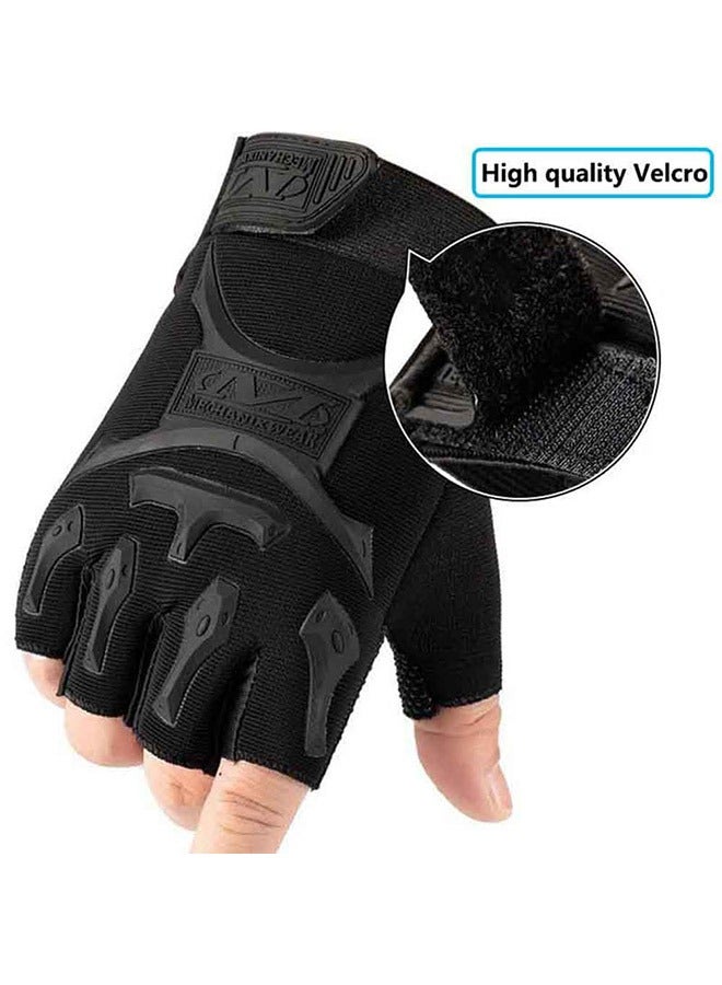 KUAZIVI Anti-Slip Cycling Gloves Gym Weight Lifting Body Building Exercise Workout Semi Finger Gloves - Image 5
