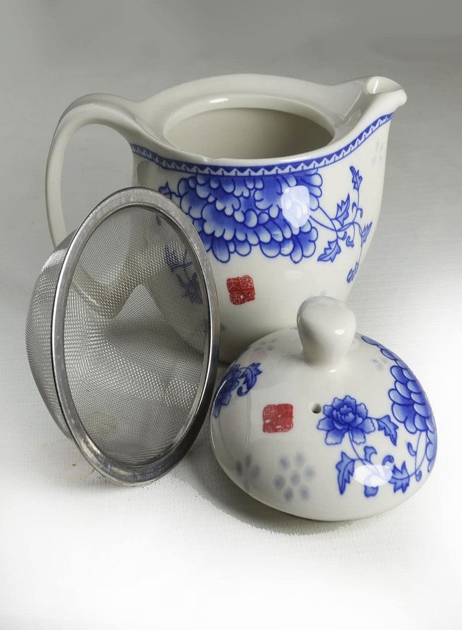 ZHCHSH Porcelain Teapot Tea Set 1 Teapot 6 cups,Tea Coffee Pot Kettle Ceramic gifts Tabletop Decor (Peony) - Image 3