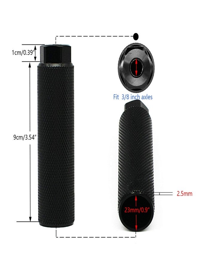 OUTLEYNY Bike Pegs, 3/8 inch - 26 Teeth Aluminum Alloy Bike Pegs Anti-Skid Foot Pedals BMX Pegs Rear Axles Stunt Pegs 2Pcs - Image 3