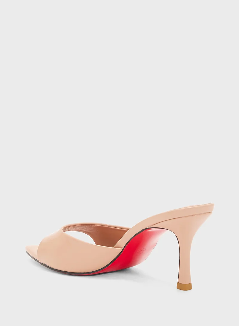 ELLA Heeled Mule With Open Toes