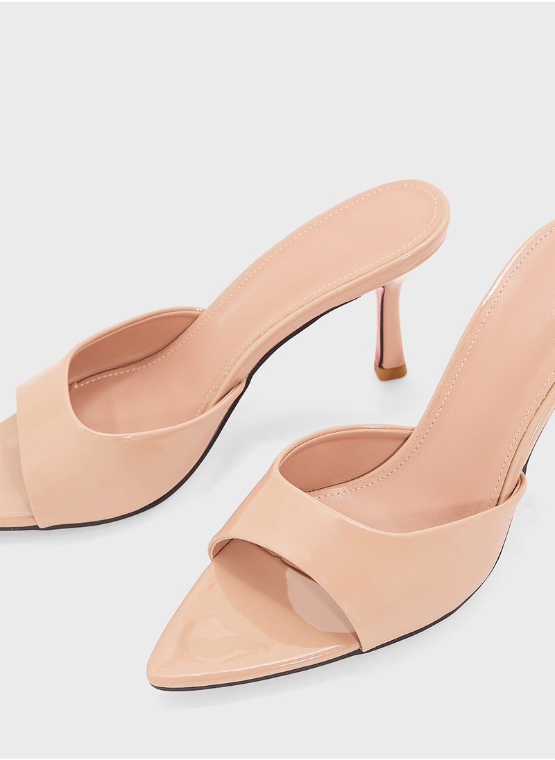 ELLA Heeled Mule With Open Toes  - Image 4