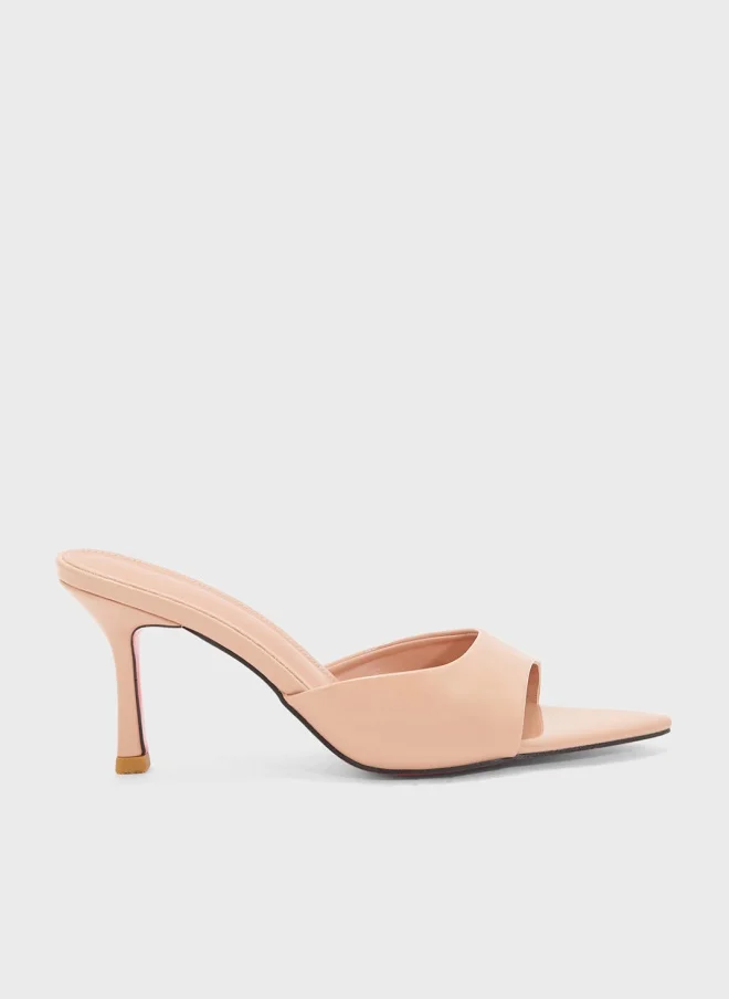 ELLA Heeled Mule With Open Toes