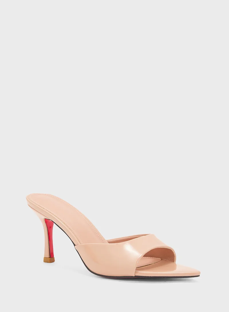 ELLA Heeled Mule With Open Toes