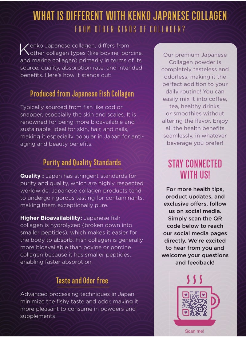 Kenko - KENKO JAPANESE COLLAGEN with Hyaluronic Acid - Image 1