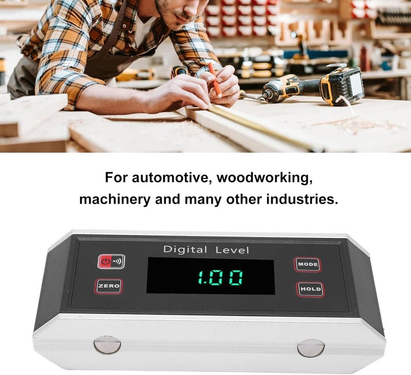 Digital Angle Finder, Electronic Level Inclinometer Protractor Gauge Meter for Woodworking Carpentry Angle Measurement - Image 2