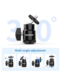 Neewer Neewer 1/4” Camera Hot Shoe Mount with Additional 1/4” Screw 2-Pack, Mini Ball Head Hot Shoe Mount Adapter for Cameras, Camcorders, Smart Phone, Video Light, Microphone, Ring Light - ST17  - Image 3