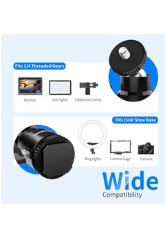 Neewer Neewer 1/4” Camera Hot Shoe Mount with Additional 1/4” Screw 2-Pack, Mini Ball Head Hot Shoe Mount Adapter for Cameras, Camcorders, Smart Phone, Video Light, Microphone, Ring Light - ST17  - Image 4