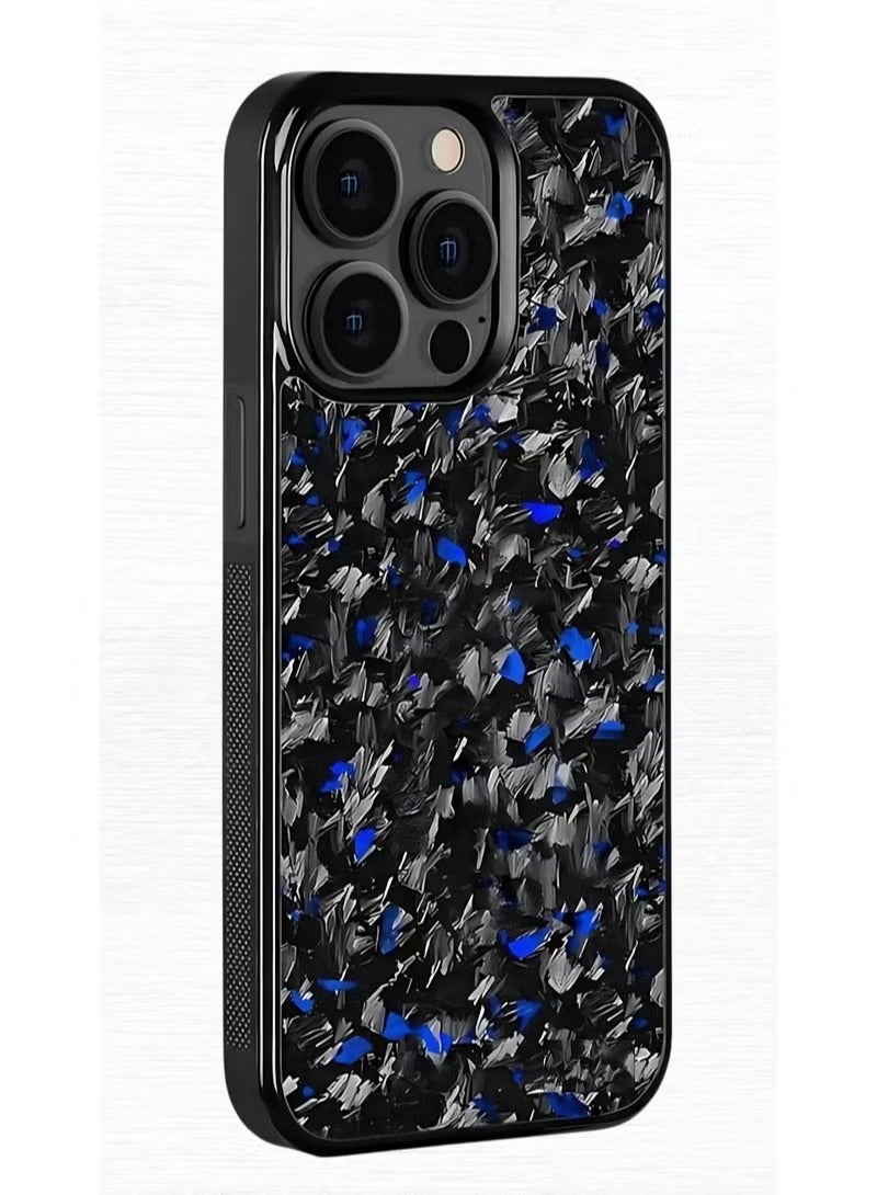 2025 Magnetic 100% Real Carbon Fiber Slim Dry Hard Pc Phone Cover Carbon Fiber Phone Case Iphone 16 Pro Max (Blue) - Image 2