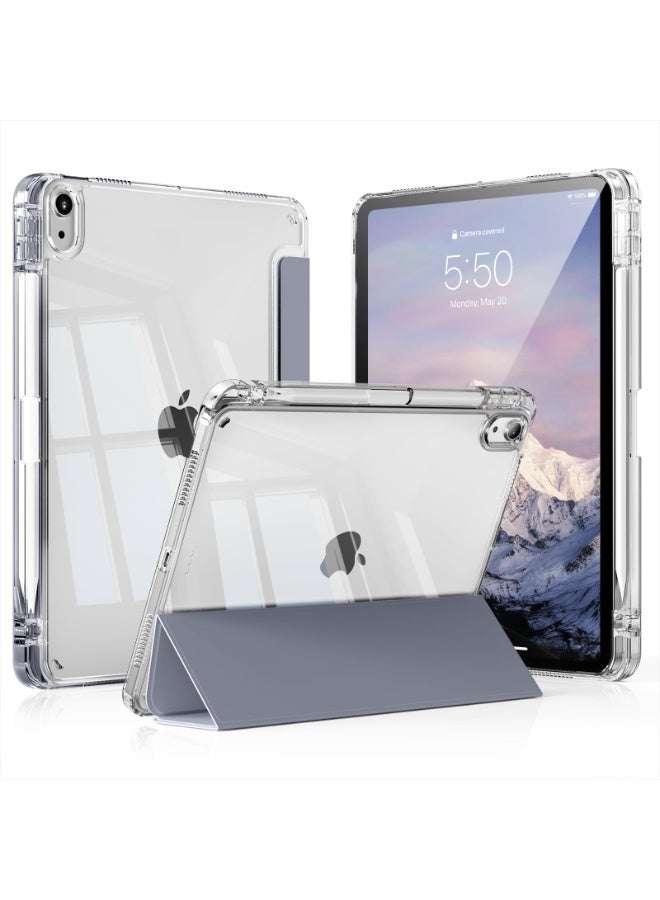 eGreen99 for iPad 2022 (10th) 10.9 inch Case Cover,Transparent Airbag For Anti Drop, Tablet Protective Cover, Triple Fold Multi Angle Design, Automatic Wake-up/sleep, Soft Leather,Purple - Image 1