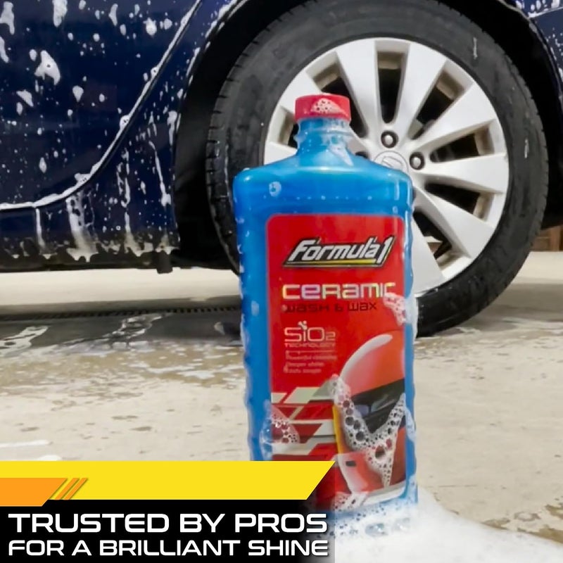 Formula 1 Ceramic Wash & Wax 32 oz. - Premium Liquid Car Wax & Cleaner for Performance & Luxury Automotive - Image 5