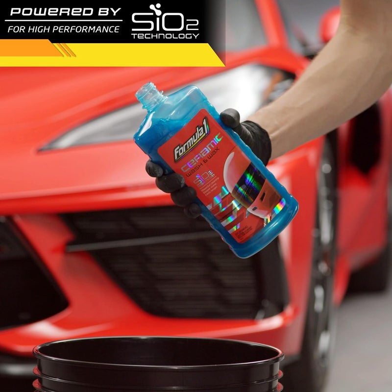 Formula 1 Ceramic Wash & Wax 32 oz. - Premium Liquid Car Wax & Cleaner for Performance & Luxury Automotive - Image 1