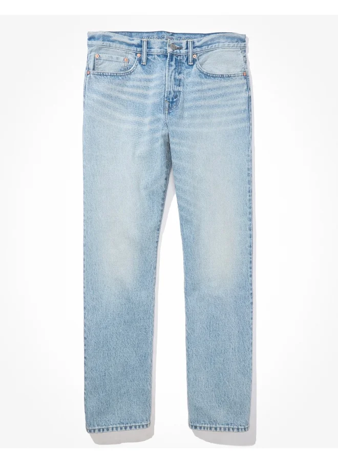 American Eagle Light Wash Straight Fit Jeans