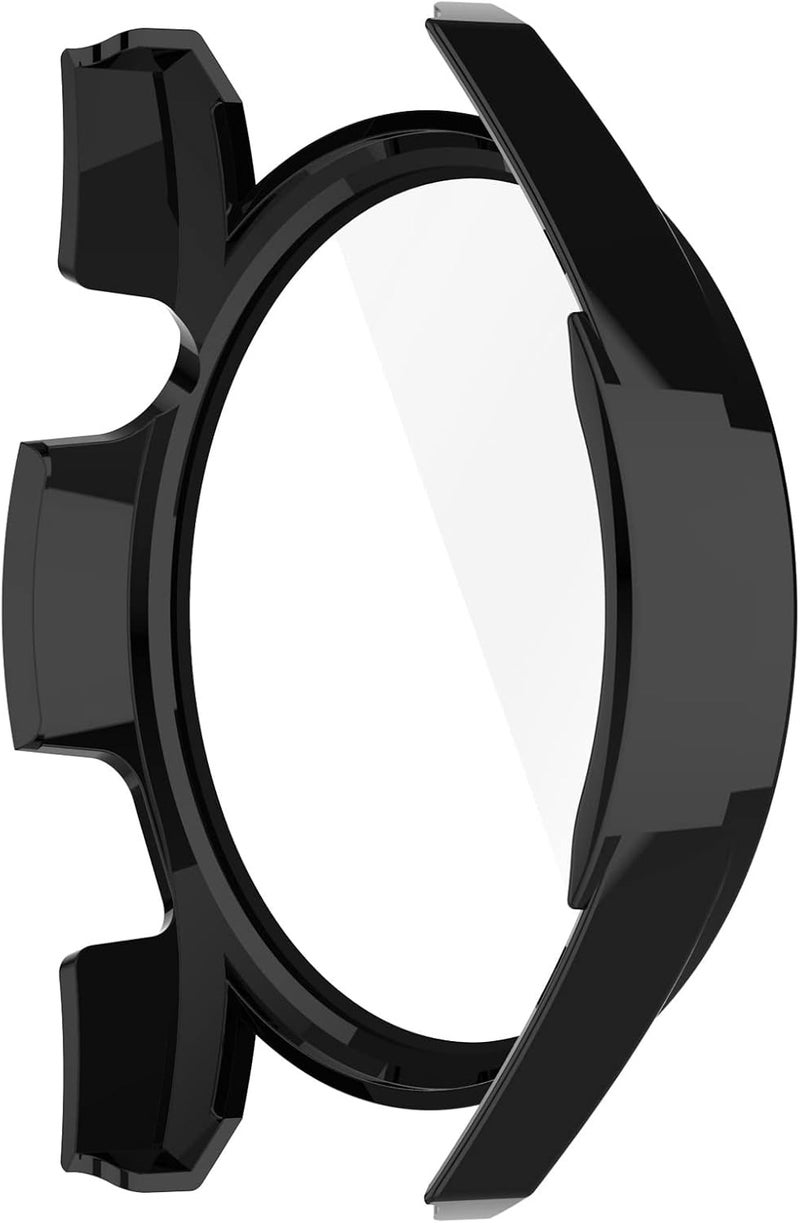 Disscool Cover Compatible with Huawei Watch GT3 46mm Soft Anti Drop SmartWatch Protective Case Skin, PC Material with Real Glass Black - Image 5