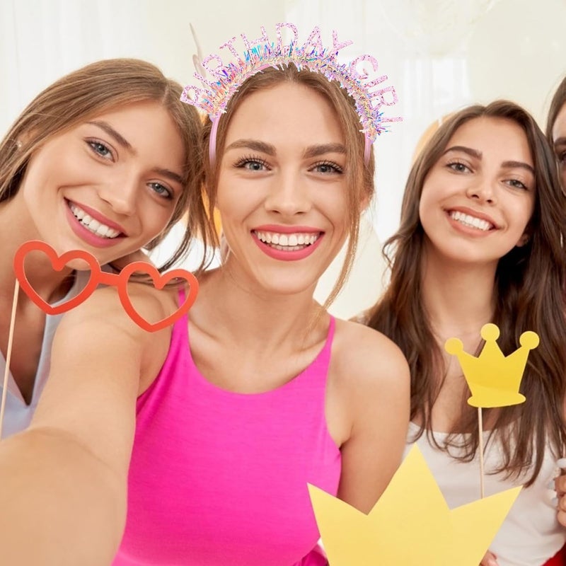 CIEHER Birthday Girl Headband Birthday Crown for Women Girls - Image 2