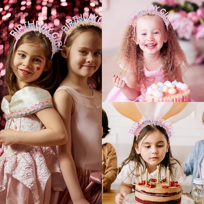 CIEHER Birthday Girl Headband Birthday Crown for Women Girls - Image 3