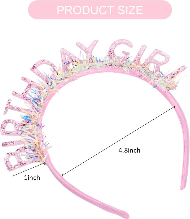 CIEHER Birthday Girl Headband Birthday Crown for Women Girls - Image 5