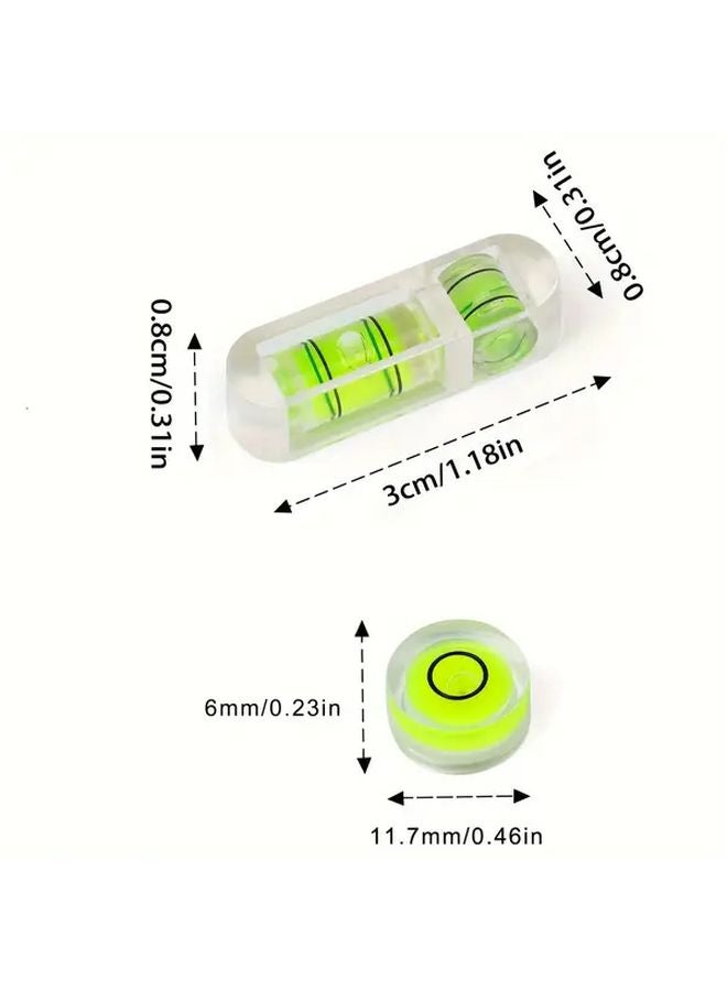 8 Pack Mini Bubble Level Set ABS Spirit Levels for Camping Photography - Image 4